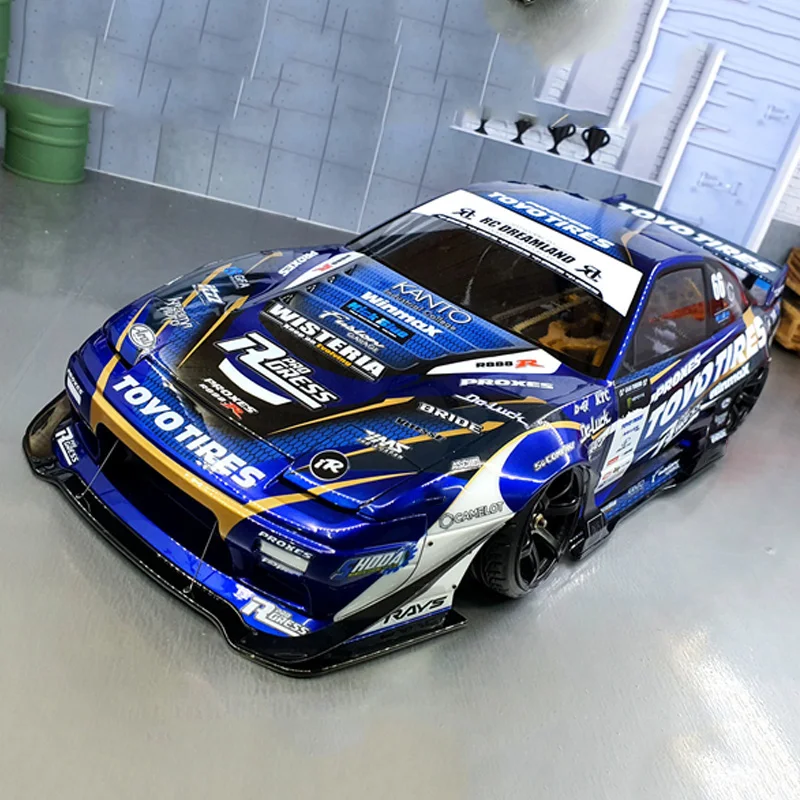 1/10 N1SSAN 180SX Tipo X Rocket Bunny Escala RC Controle Remoto Carro Decalque Etiqueta Atualização