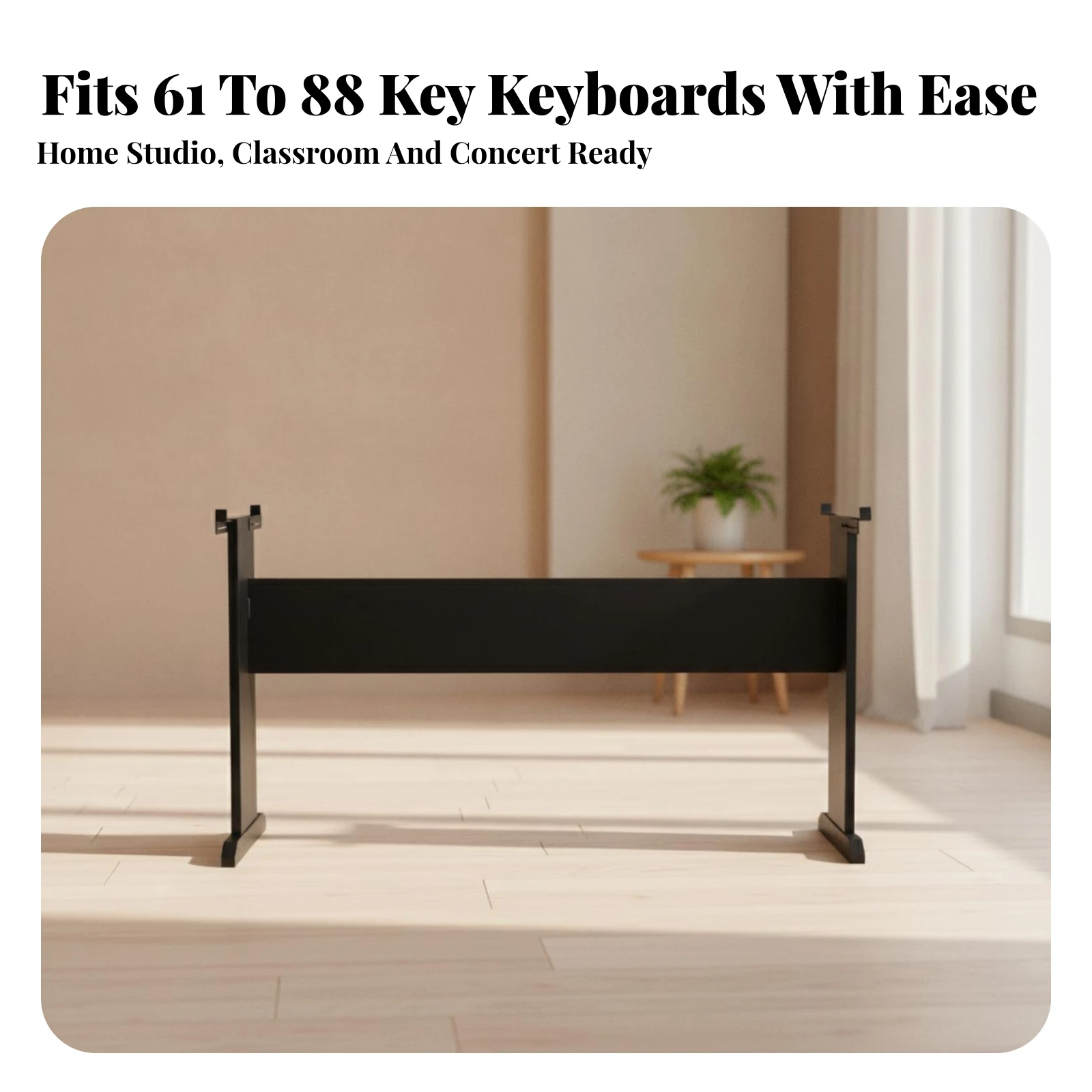 Keyboard Stand Sturdy Digital Piano Stand Furniture Secure Non-Slip for Pianists, Home Studio, Music Room