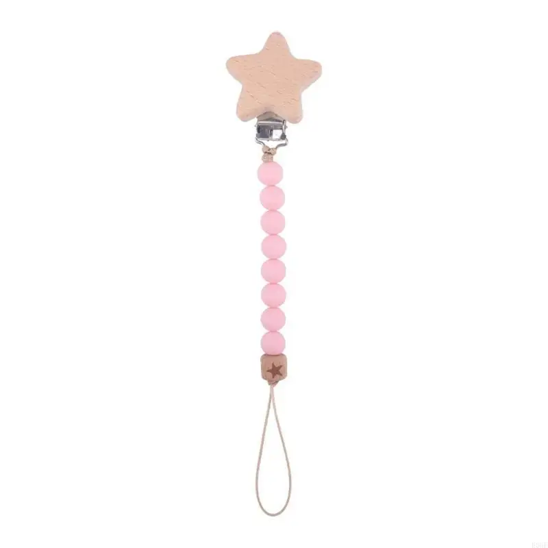 

E06f Baby Pacifier Clip Silicone Pacifiers Holder Chaine Thenth Thette Thenth Thent