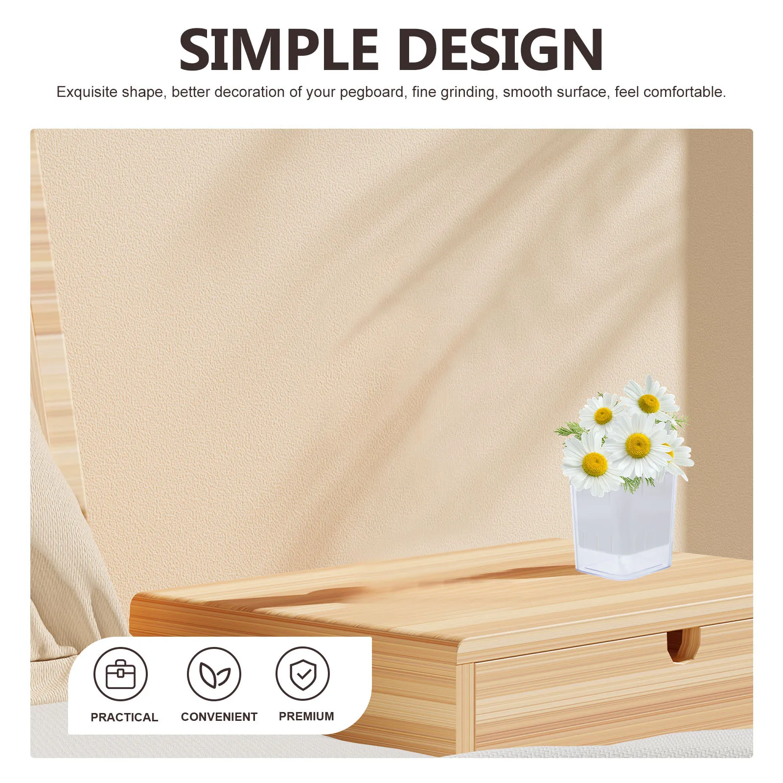 

Hanging Pegboard Flowerpot Plastic Double Layer Durable Planter Pot Home Decoration Air Purification Pegboard Accessories