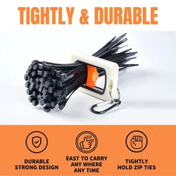GTBL Zip Tie Holder For Cable Ties Arrangement, Organizer To Improve Work Efficiency, Wire Reduce Waste, Heavy Duty Indoor