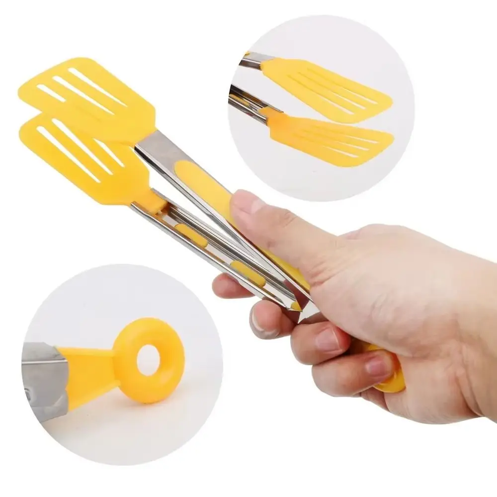 

Durable Stainless Steel Non-Stick Kitchen Tongs Pizza Bread Steak Clip Multifunctional Food Tongs Food Clip Salad Serving