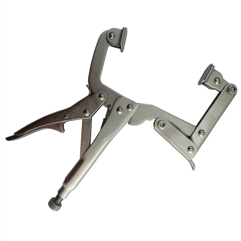 GOSWIFT 10 inch C Clamp 4-Point Locking Pliers Quick Adjustable Width of C-Clamp Holding from 2in. To 5in. Clip Vise Grip Clamps