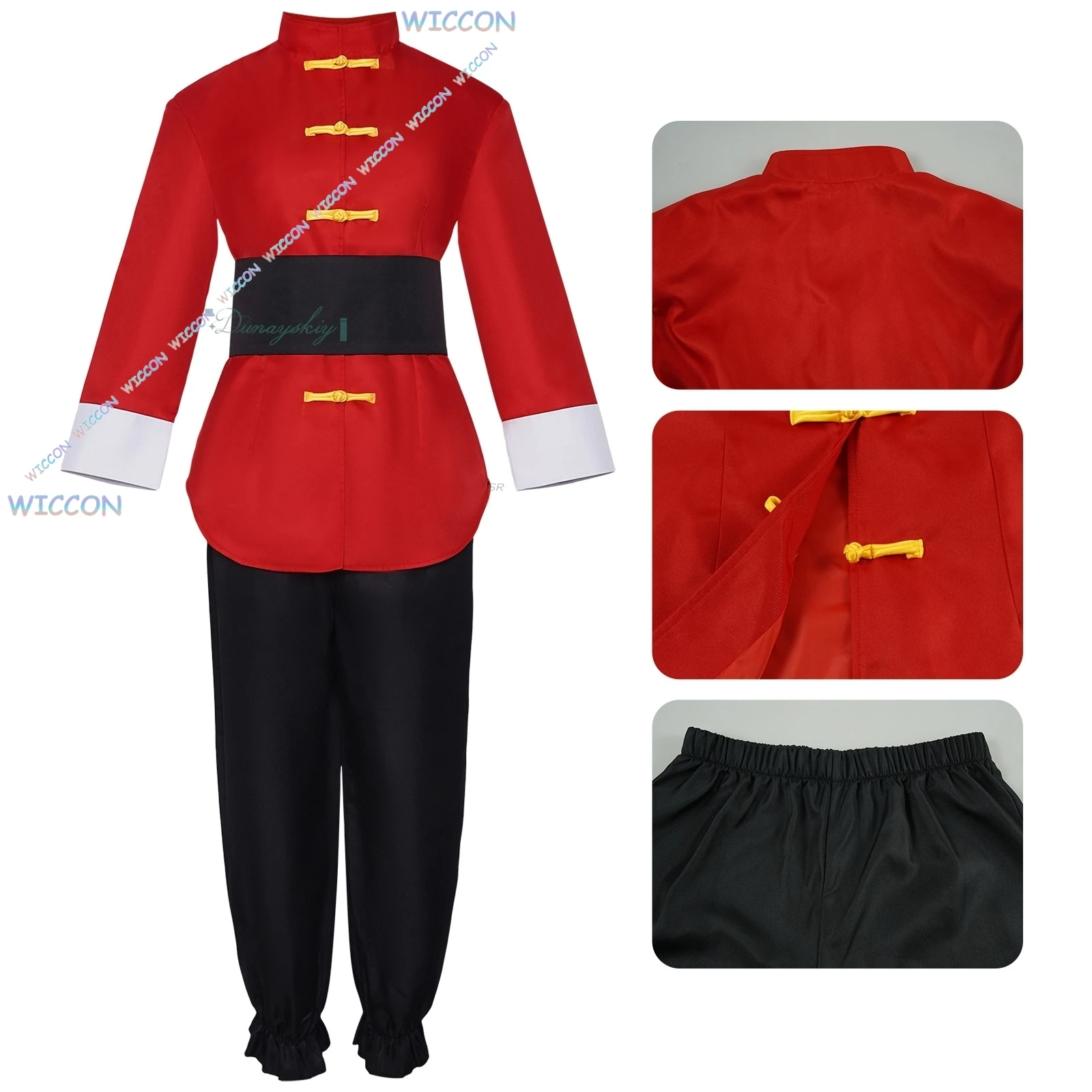 Anime Ranma 1/2 Rolle Spielen YesOk/Ranma Akane Chinesischen Stil Rote Uniform Cosplay Kostüm Outfits Halloween Karneval Party Für männer W