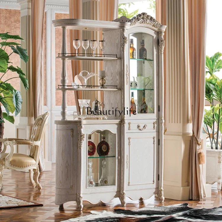 

LJYEuropean-style living room partition cabinet entry door entrance entrance cabinet high-grade solid wood room hall