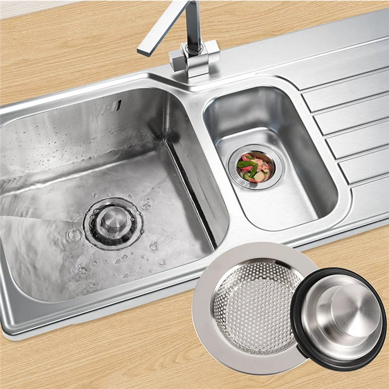 

AD30-2 Sets Of Kitchen Sink Filter Plugs Anti-Splash Ring, Sink Filter Basket, Sink Basket Water Blocking Parts