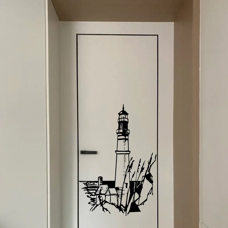 Nautical Home Decor Landscape Lighthouse Light Sea Water Vinyl Wall Sticker Art Decals Mural Room Design Pattern Wallaper