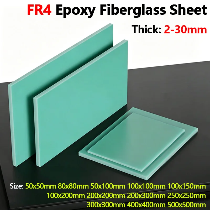 2-30mm Thick Epoxy Plate FR4 G10 3240 Fiberglass Sheet Circuit lnsulation Board Jade-Green High Temp Resistant Panel All Sizes