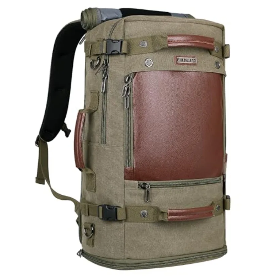 

Travel Backpack for Men Women Carry on Luggage Backpack Canvas Rucksack Duffel bag with Shoe Compartment