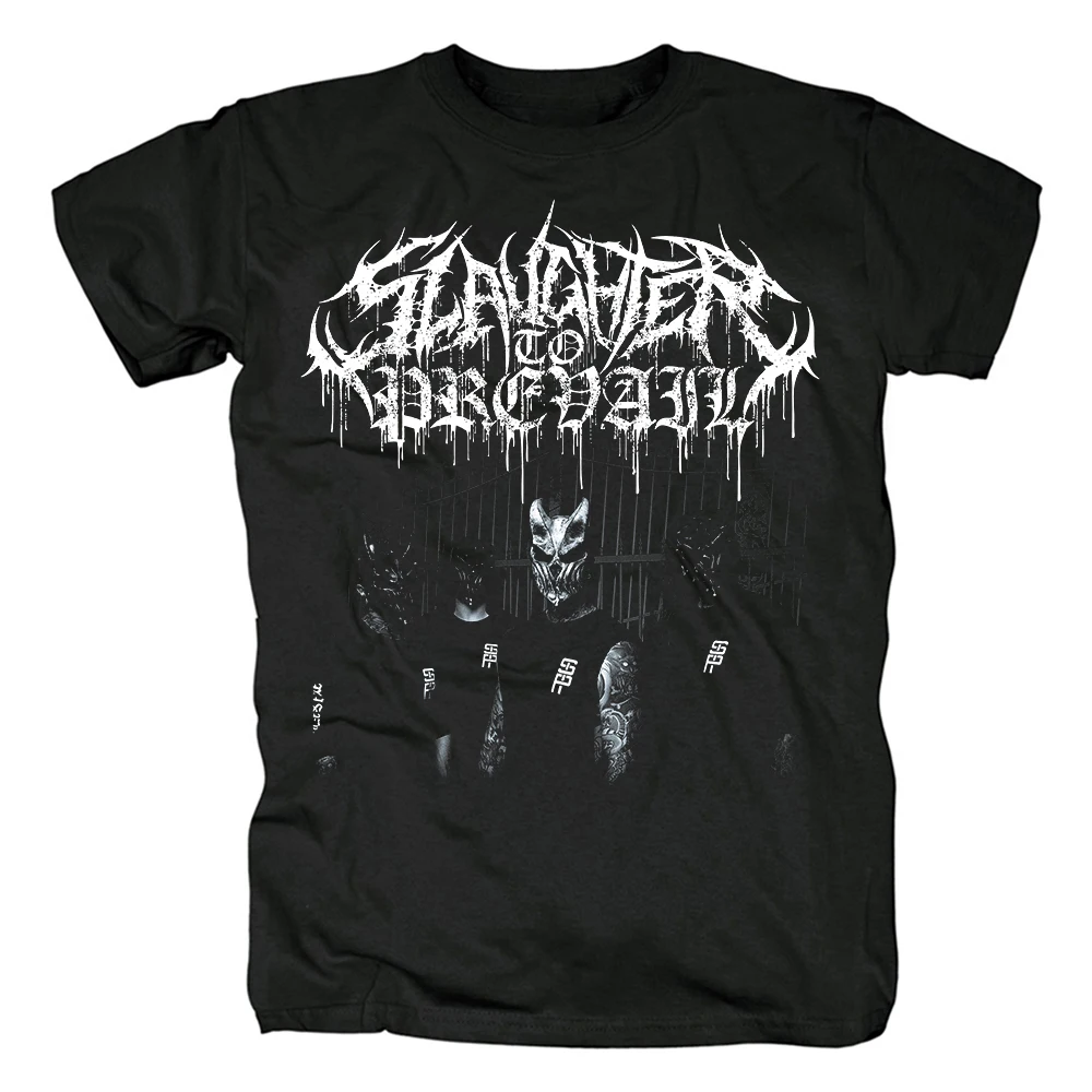 Slaughter To Prevail Deathcore Rock Band O-Neck Cotton T Shirt Men Casual Short Sleeve Tees Tops