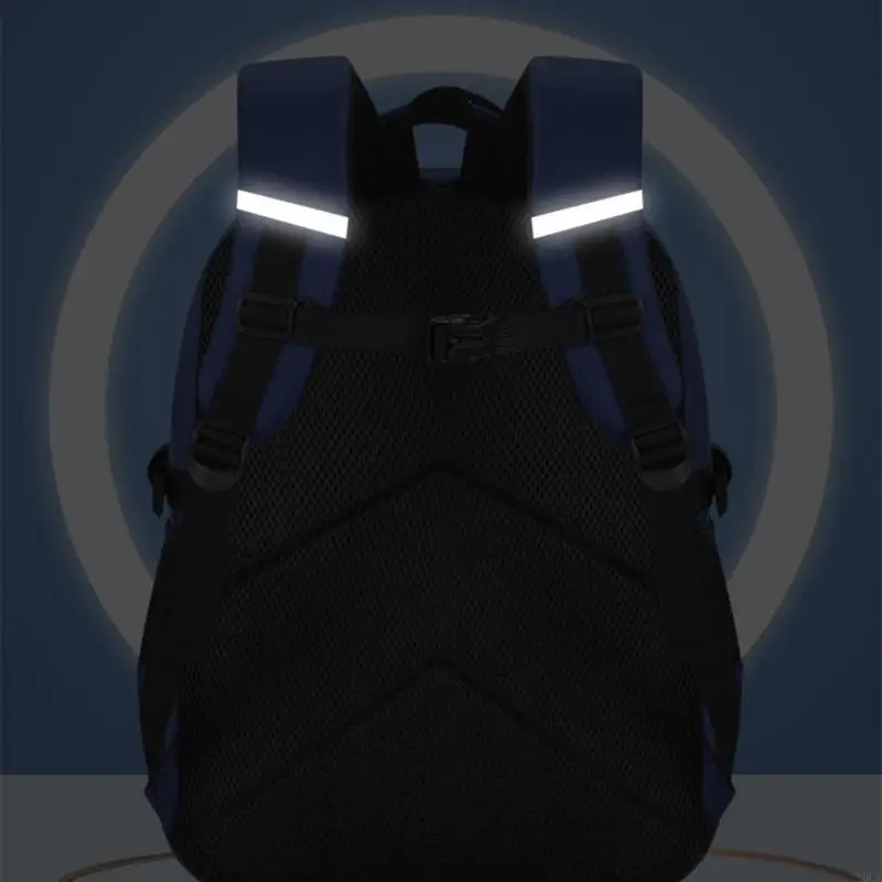 حقائب ظهر للمدرسة الابتدائية مع مساحة تخزين واسعة بطابع رائد فضاء، حقيبة نهارية كاجوال من قماش أكسفورد للأولاد والبنات 20CA