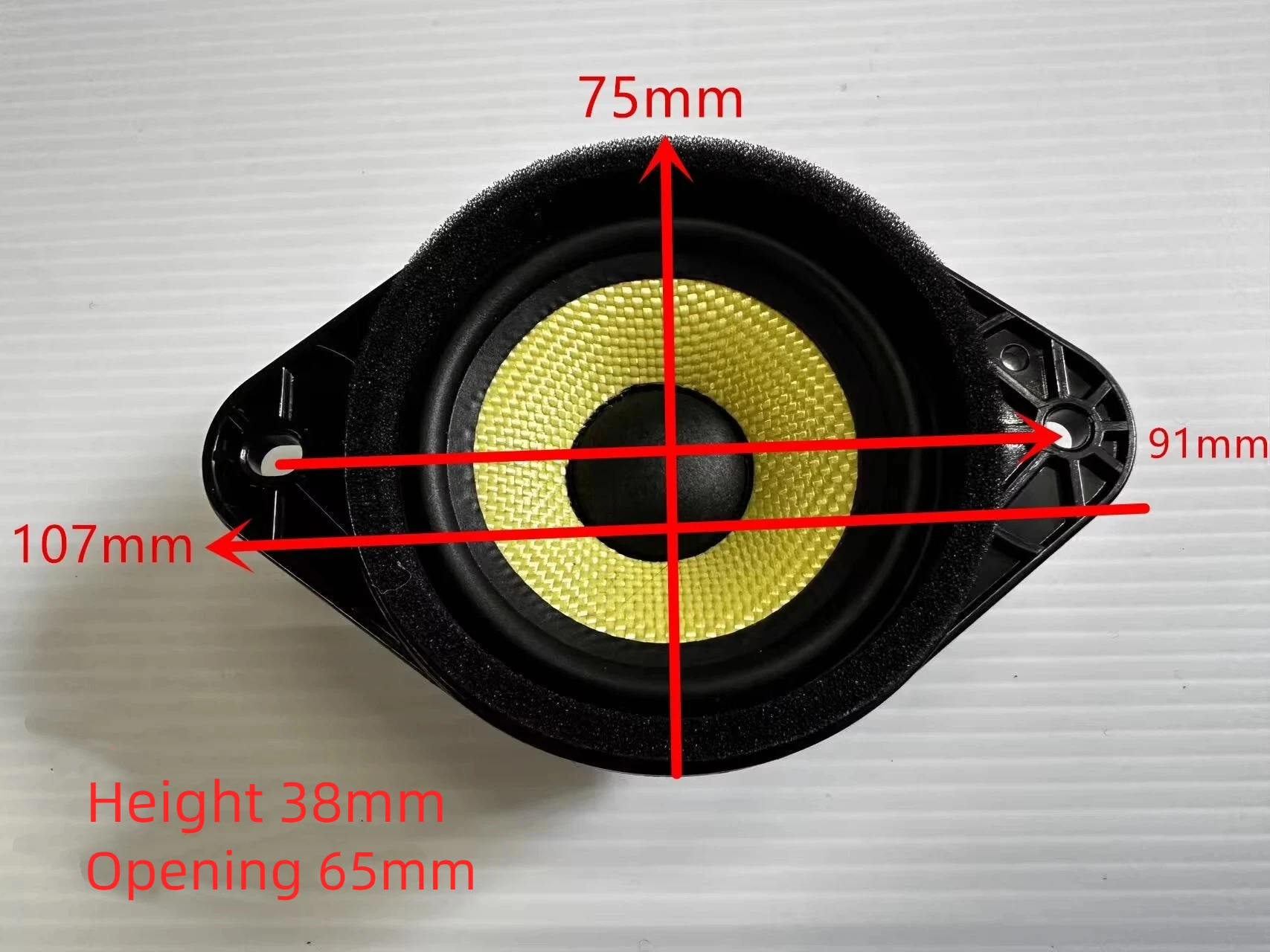 GHXAMP 고급형 3인치 자동차 오디오 미드레인지 스피커 유리 섬유 콘 및 네오디뮴 자석, 4옴 15W (107x75mm) 2개