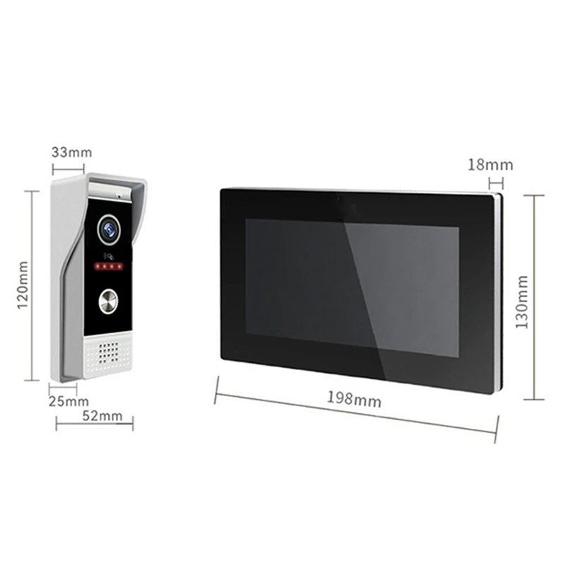 ABNO-วิดีโอ Doorbell Apartment Intercom 7In Full Touch Monitor ระบบ TUYA Wifi Home Video Intercom ประตูโทรศัพท์ชุด