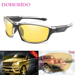 DOHOHDO Night Vision Anti-glare Glasses For Driving Men Polarized Sunglasses Yellow Lens Eyeglasses Fishing Driver Goggles Gafas