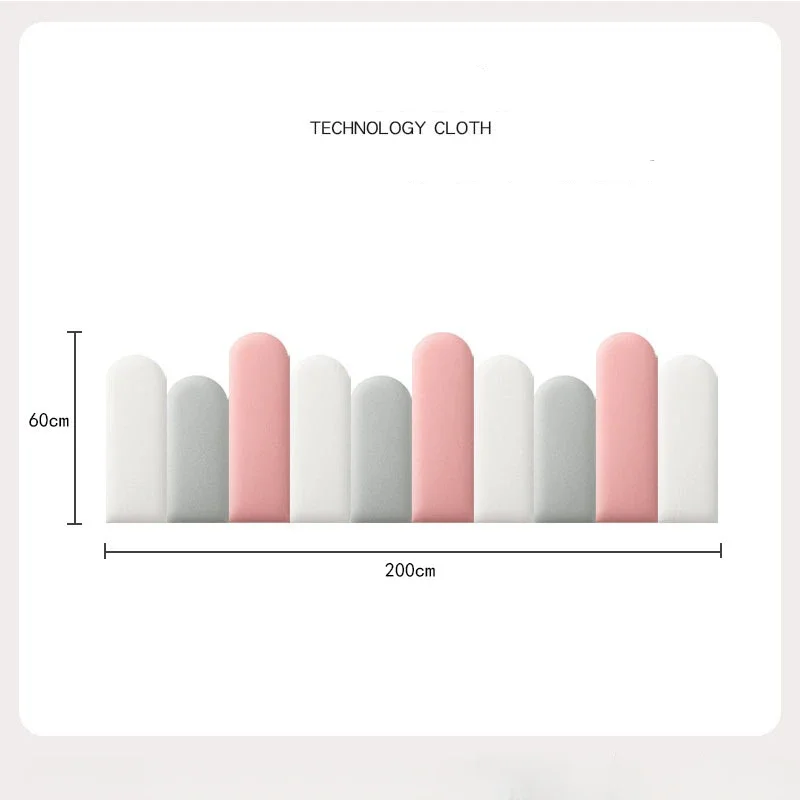 粘着性の円形ベッドヘッドボード,衝突防止ウォールステッカー,畳