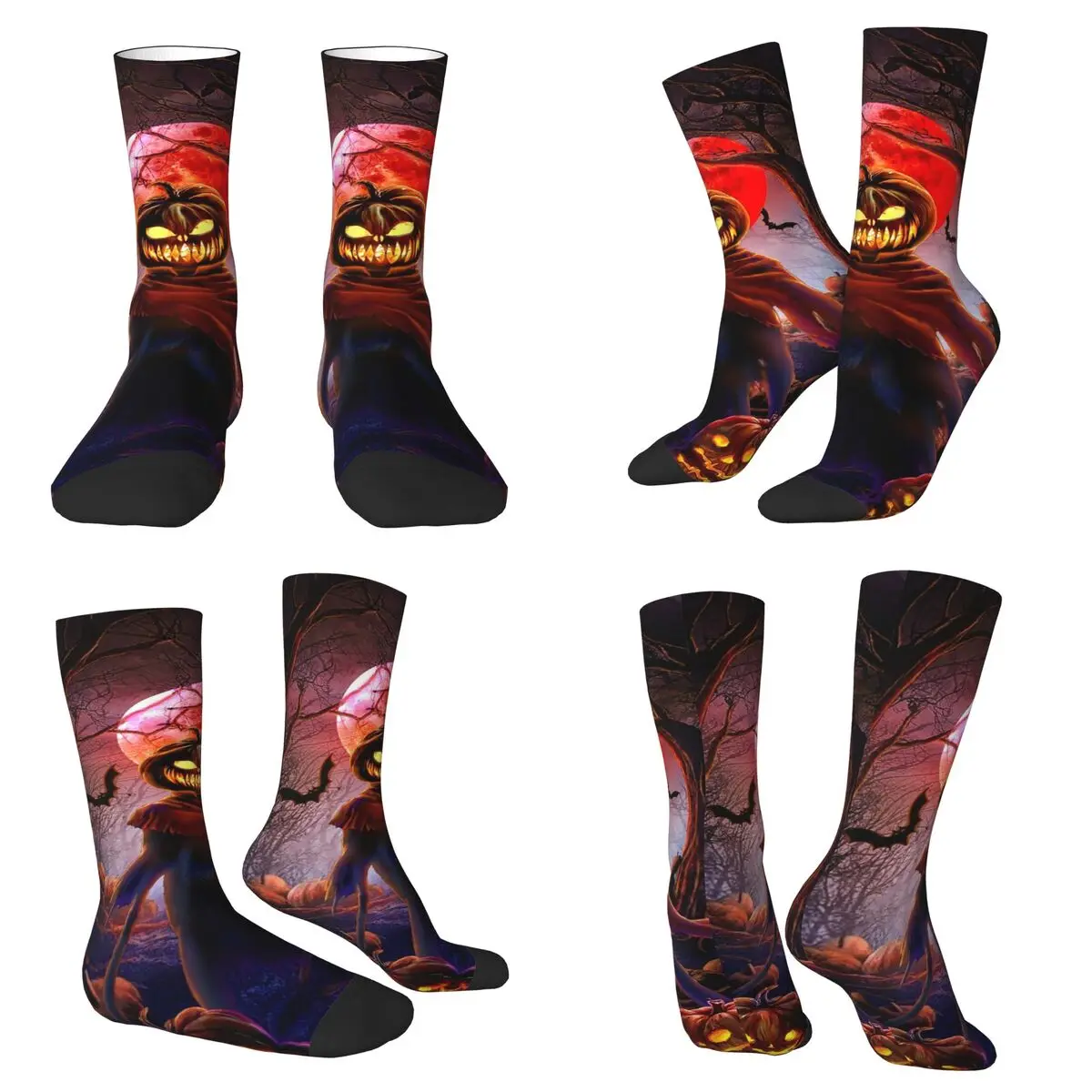 فزاعة اليقطين للهالوين (2) جوارب هاراجوكو فائقة النعومة إكسسوارات جوارب طويلة لهدية عيد ميلاد الرجل والمرأة #1