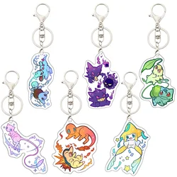 Pokemon Anime Squirtle Bulbasaur Charmander Gengar Mewtwo Cartoon Cute Acrylic Keychain Accessories Bag Pendant Decoration