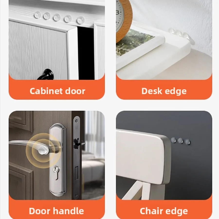 30/32/100/128pcs/Silicone collision pads, furniture cushioning and noise reduction stickers, shock absorption