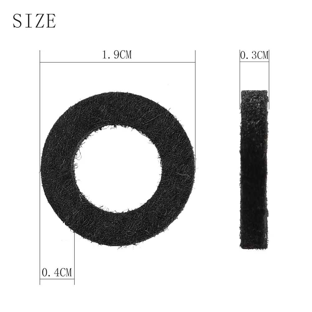 

1Set Music Instrument Key Wool Pad Compact Lightweight Premium Cotton Stretchy Elastic Wind Accessory Black Easy Store