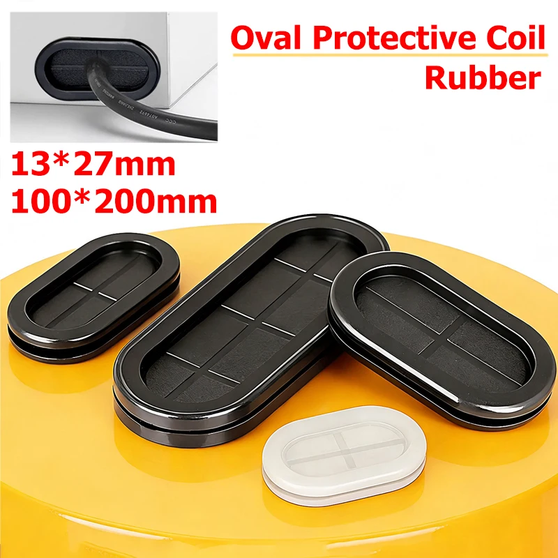 13 15 16 20 22 23 24 25 26-100mm Oval Rubber Blanking Grommets Double Side Closed Blind Plug Bungs Cable Wiring Protect Bushes