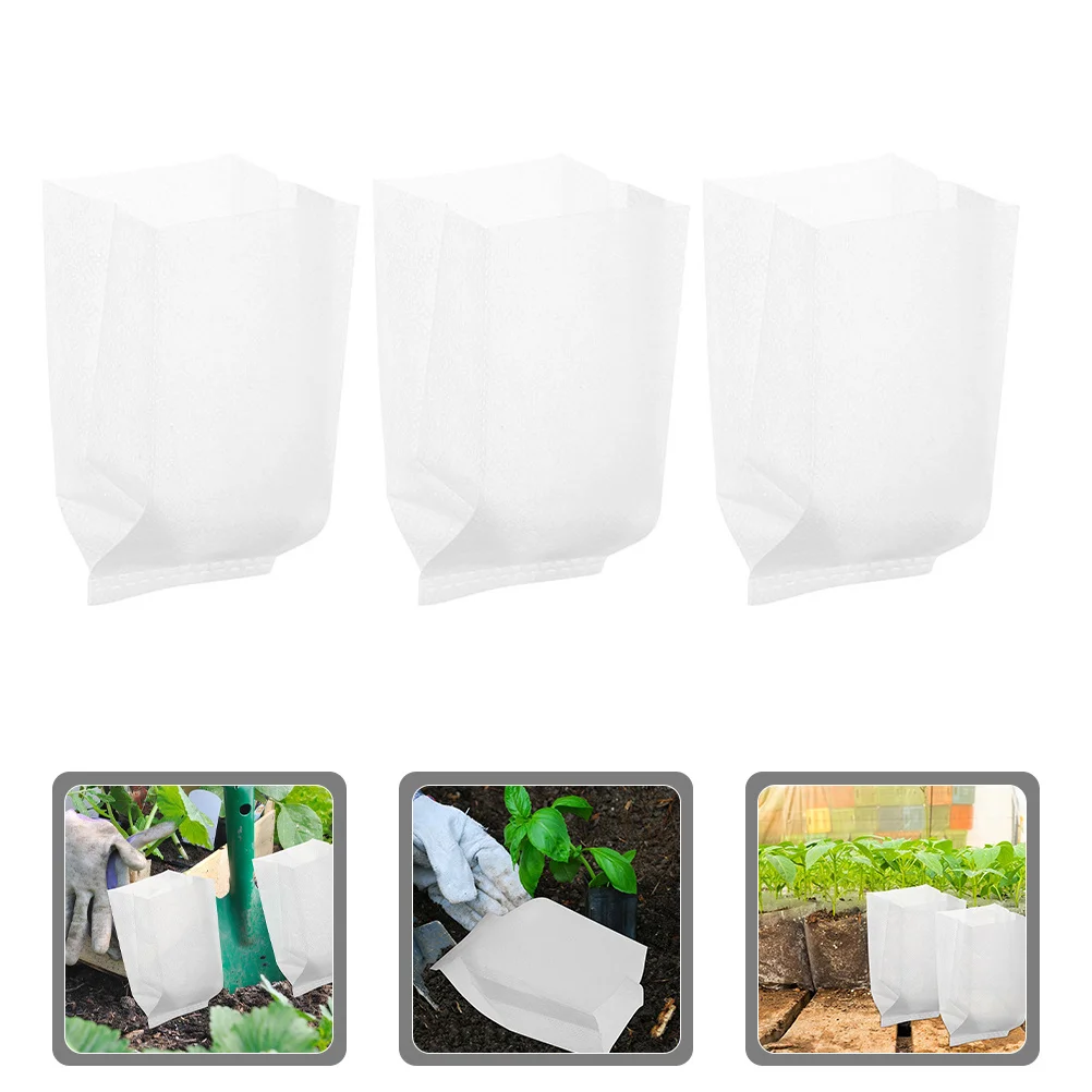 

100pcs Plant Grow Bags Breathable Nonwoven Fabric Vegetable Flower Mushroom Nursery Reusable Root Aeration Grow Bags For
