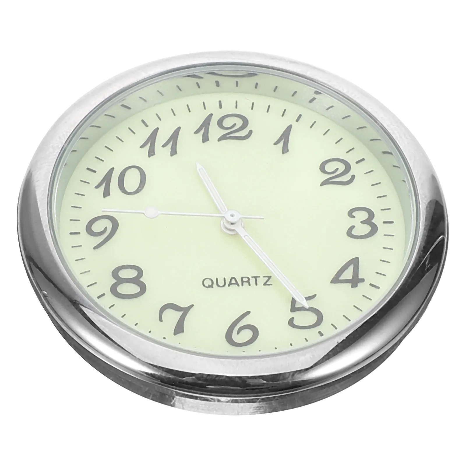 ساعة كوارتز إلكترونية مضيئة ساعة سيارة صغيرة للوحة القيادة عصا السيارات على الساعة ملحق دائري صغير