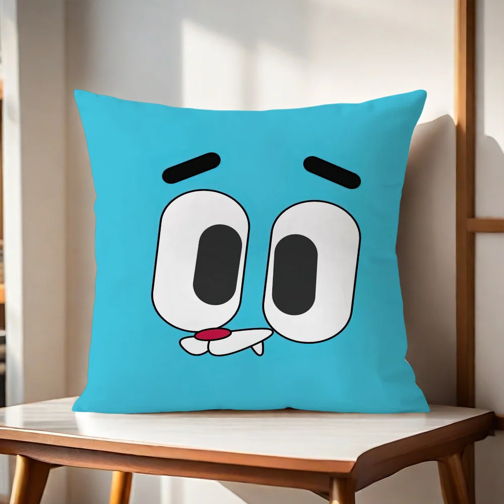 Cartoon Gumball A-Amazing pillow cover Sofa living Printing Decoration Room Home Office Coffee Shop Car Nordic Simplicity Cover