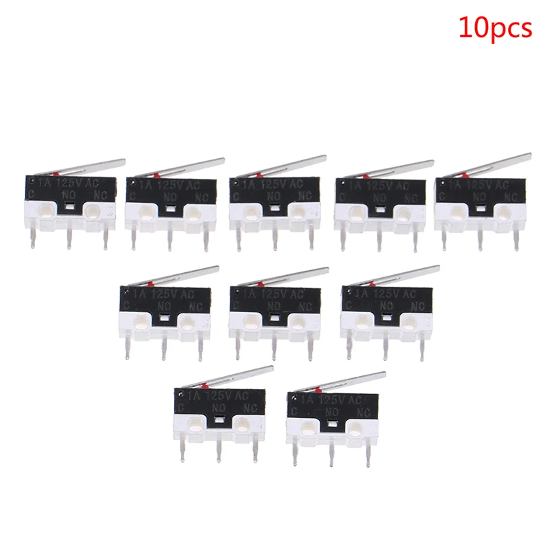 ! 10Pcs Limit Switch Push Button Switch 1A 125V AC Mouse Switch 3Pins Micro Switch