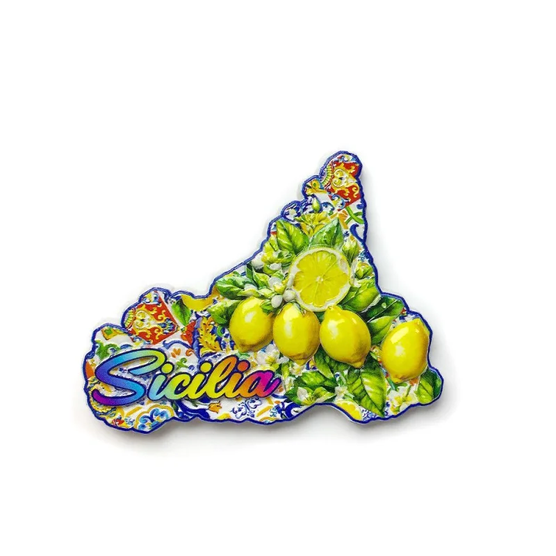 

Sicily Italy Fridge Magnet 3D Resin - Cute Lemon & Local Decor Refrigerator Magnets, Imanes Nevera Magnets for Fridge Home Decor