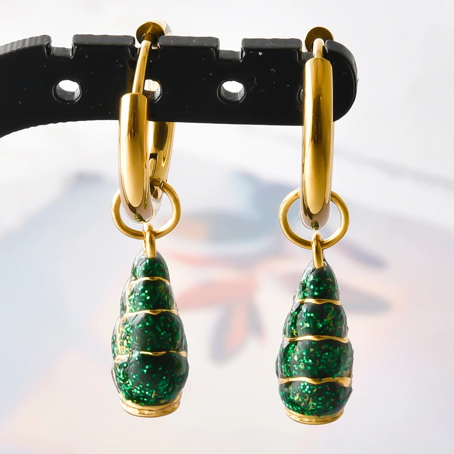 316 Edelstahl Stereoskopische Kawaii Enten-Erdbeer-Kirsch-Paprika Hängeohrringe für Damen und Herren Schmuck Piercing Geschenk – Detail 23