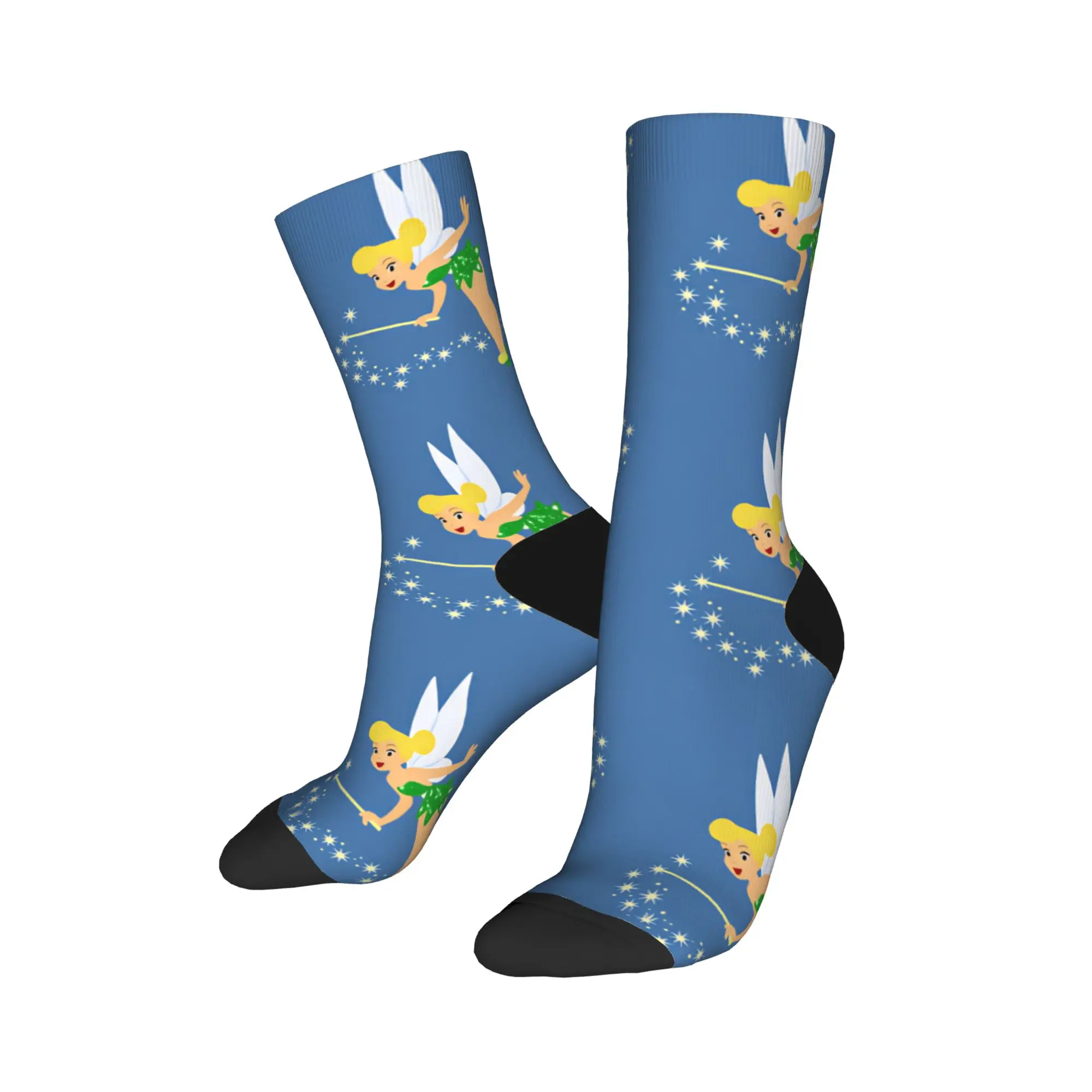 Tinker Anime Bells Socks  Graphic Stockings Anti Slip Men's Socks Quality Winter Korean Outdoor Sports Socks