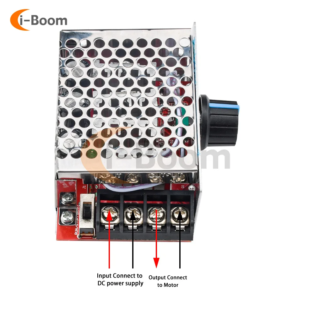 Controlador De Velocidade Do Motor Da Escova PWM, Controlador De Acionamento Do Motor, Módulo De Comutação Com Indicador De Potência, DC 7V-70V, 30A