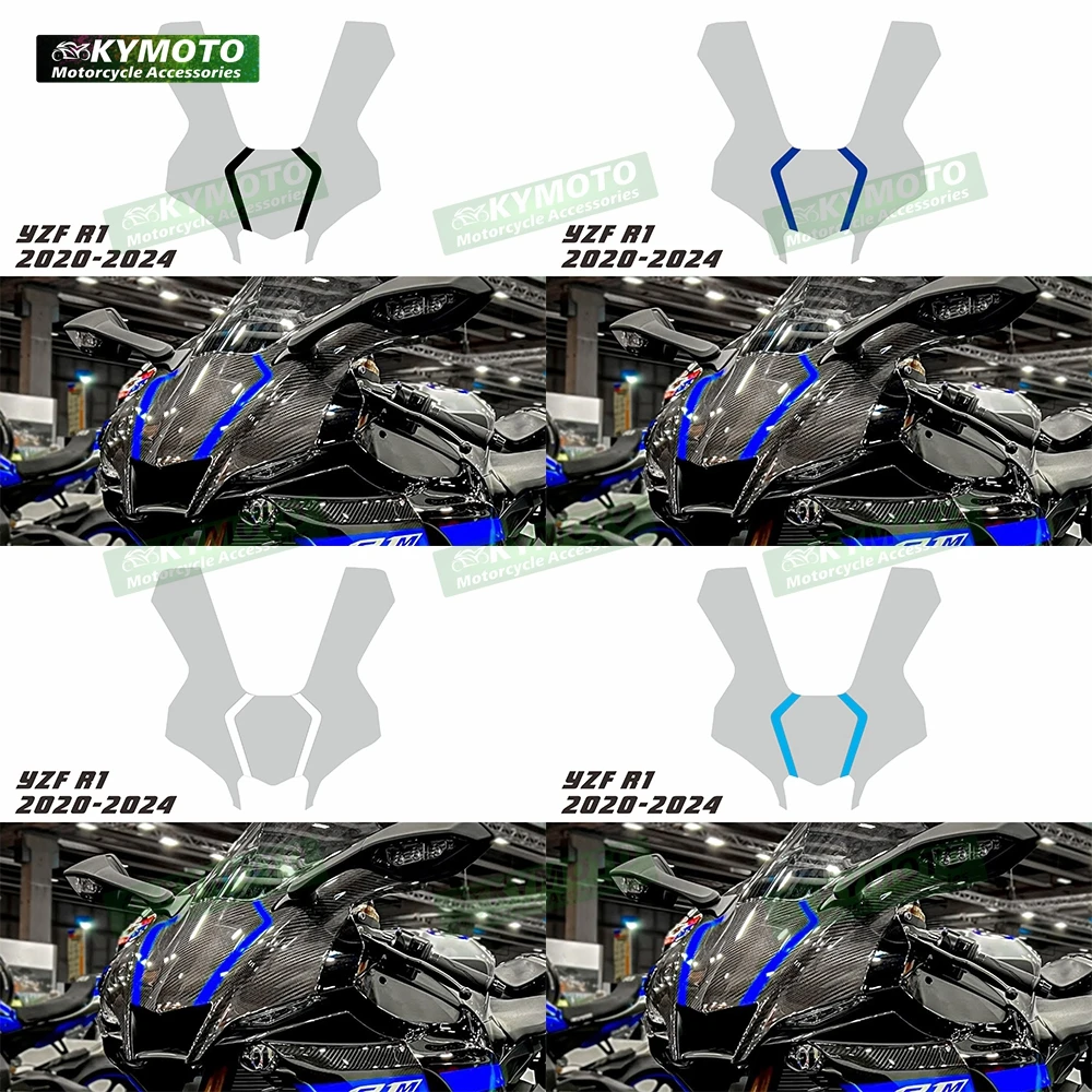 Motorcycle Front Sticker YAMAHA YZF R1 2020-2024 Reflective Decal Sticker Suitable for YZF R1 2020 2021 2022 2023 2024