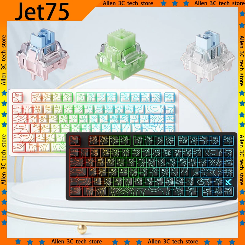 

Original Mchose Jet75 Magnetic Switch Mechanical Keyboard Wired 8K 0.01-3.4mm Gasket RGB Custom Esports Gamer PC Gaming Keyboard