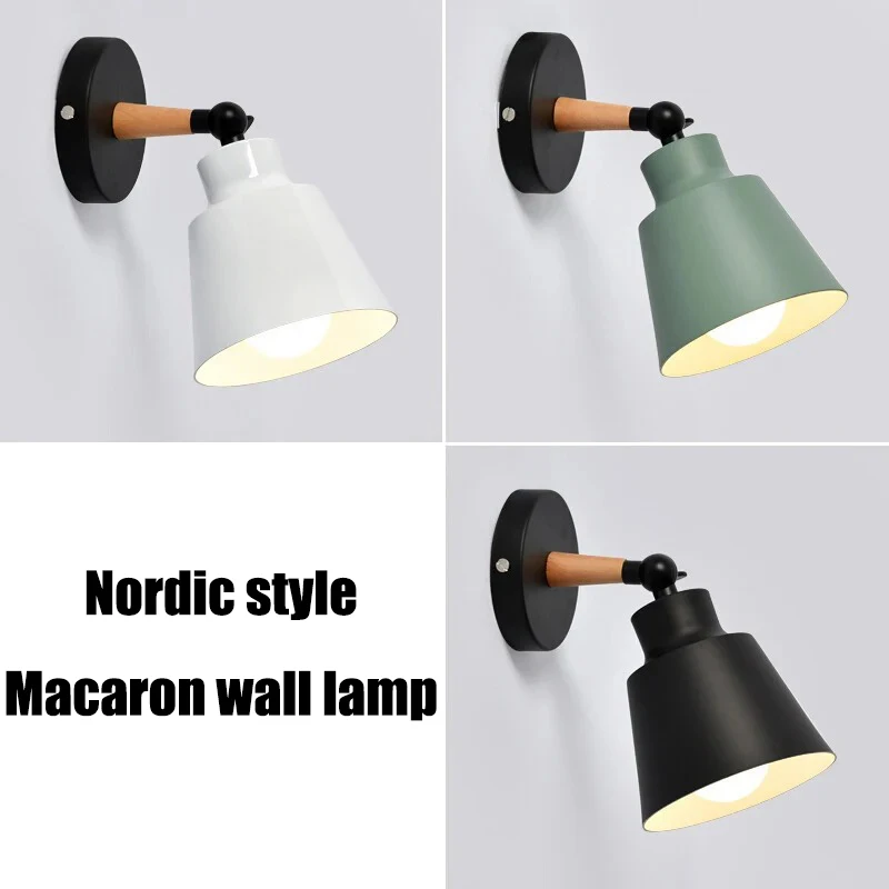 

Настенный светильник E27 в минималистичном стиле, скандинавский дизайн, из массива дерева, светодиодный, для гостиной, коридора, прикроватной зоны, декоративный, для внутреннего освещения.