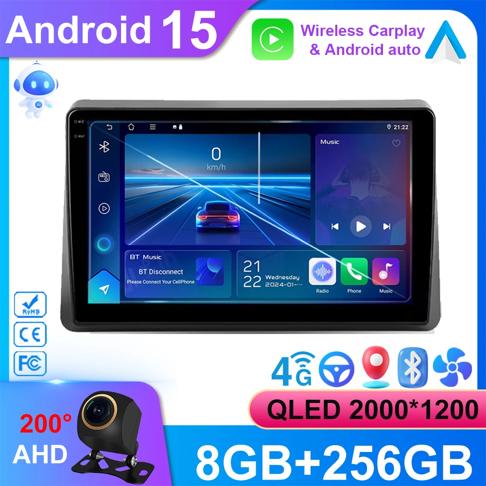 

Android15 Car For Renault Master 2019 -2022 Radio Stereo Head Unit Multimedia Video Player Wireless Carplay Navigation GPS 2Din