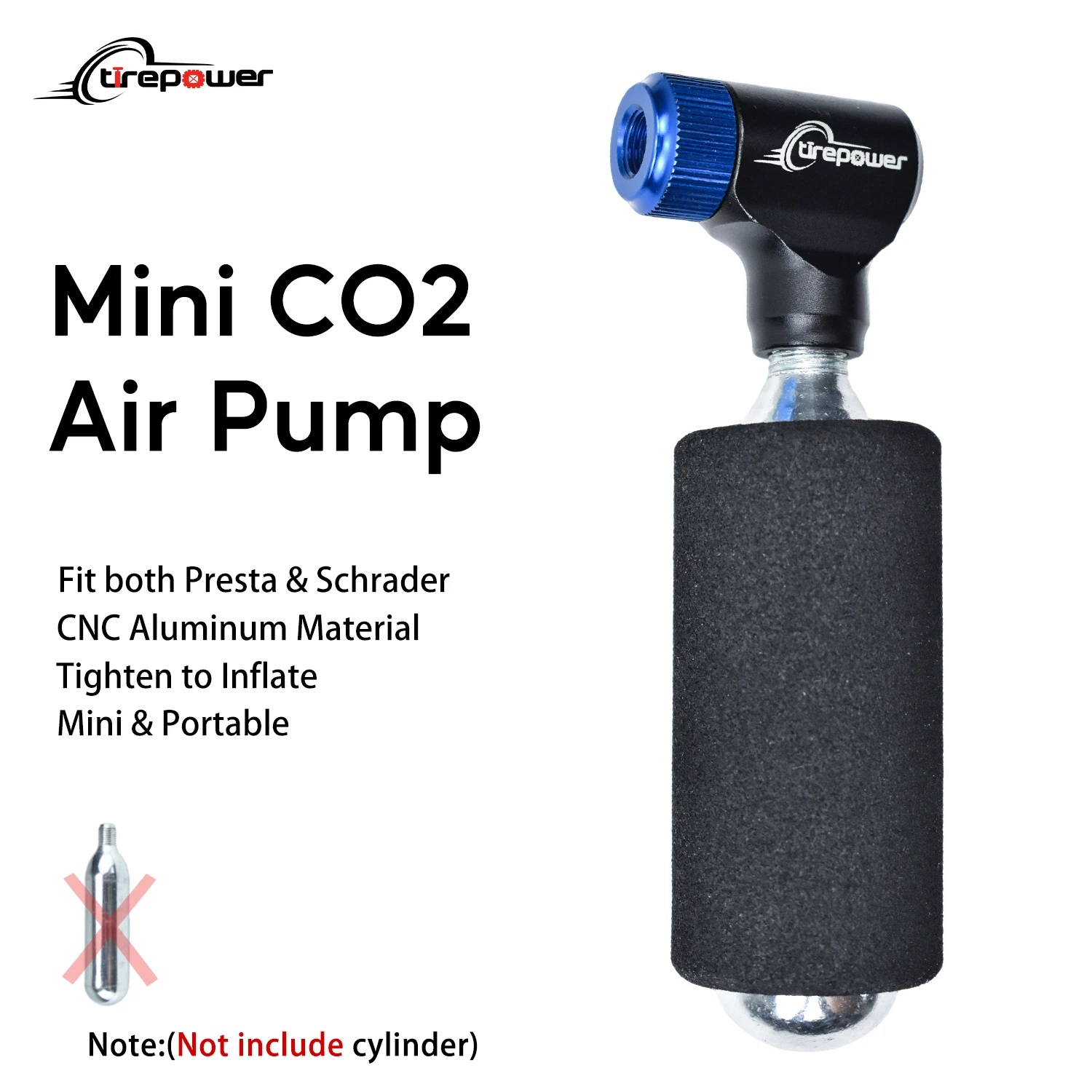 

New Aluminum Tire Tube CO2 Pump For Bicycle Schrader Presta Adapter Bike Pump Inflator Mini size MTB Bicycle Pumps CO2 Ca