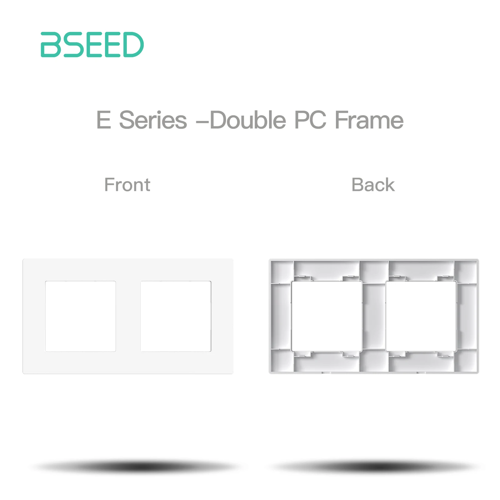 BSEED Zigbee 1/2/3/4-fach Smart-Lichtschalter für Vorhänge und Jalousien, Dimmer-Schalter mit mechanischen Tasten, Steckdosen, USB-C, DIY-Teile, Kunststoffrahmen