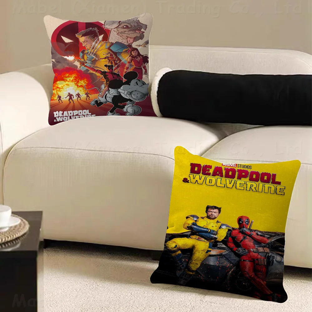 Deadpool & WolverineCushion Cover Car Throw Pillow Case For Sofa Car Christmas Gift 40x40cm 45x45cm