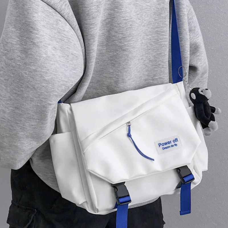 

Мужская сумка через плечо, модная повседневная сумка унисекс, большая вместительная сумка через плечо, 12-дюймовая компьютерная нейлоновая ткань