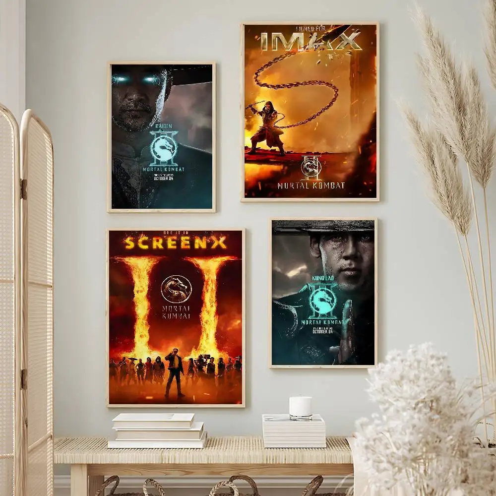 Bold Game Mortal Kombat Posters Premium Self-Adhesive No Residue Wall Sticker for Home Office Bar Decor