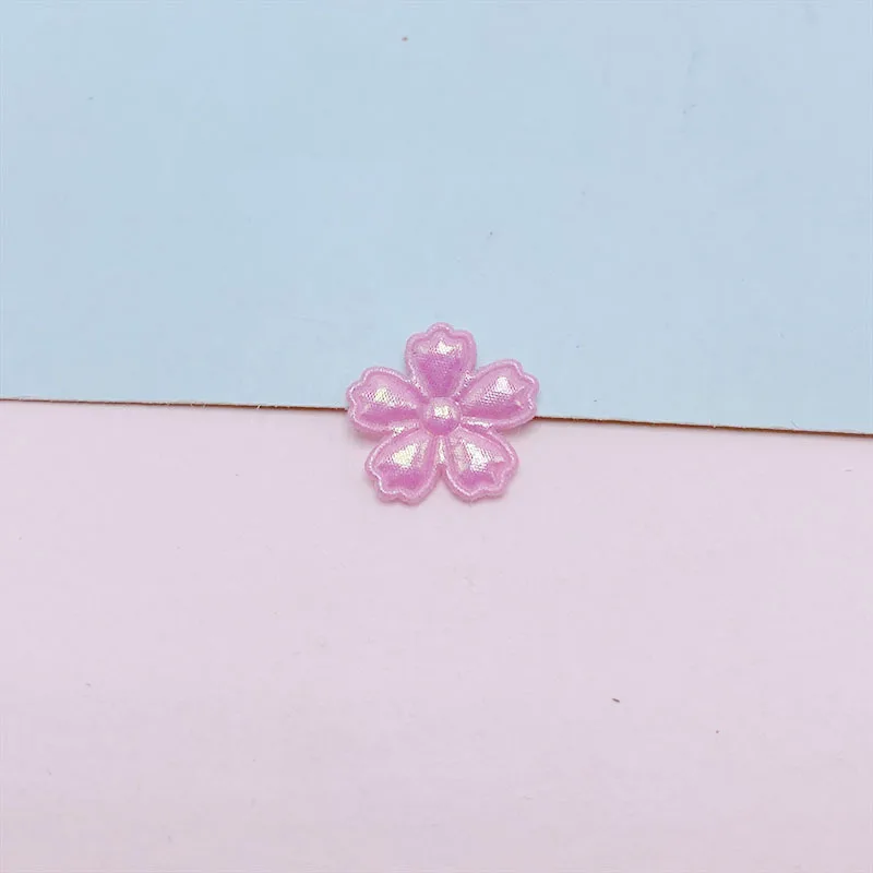 100 Stücke 1,35 CM PU Kleine Blume Gepolsterte Applikationen Für DIY Kinder Haarspange Zubehör Kleidungsstück Dekor Patches – Detail 12