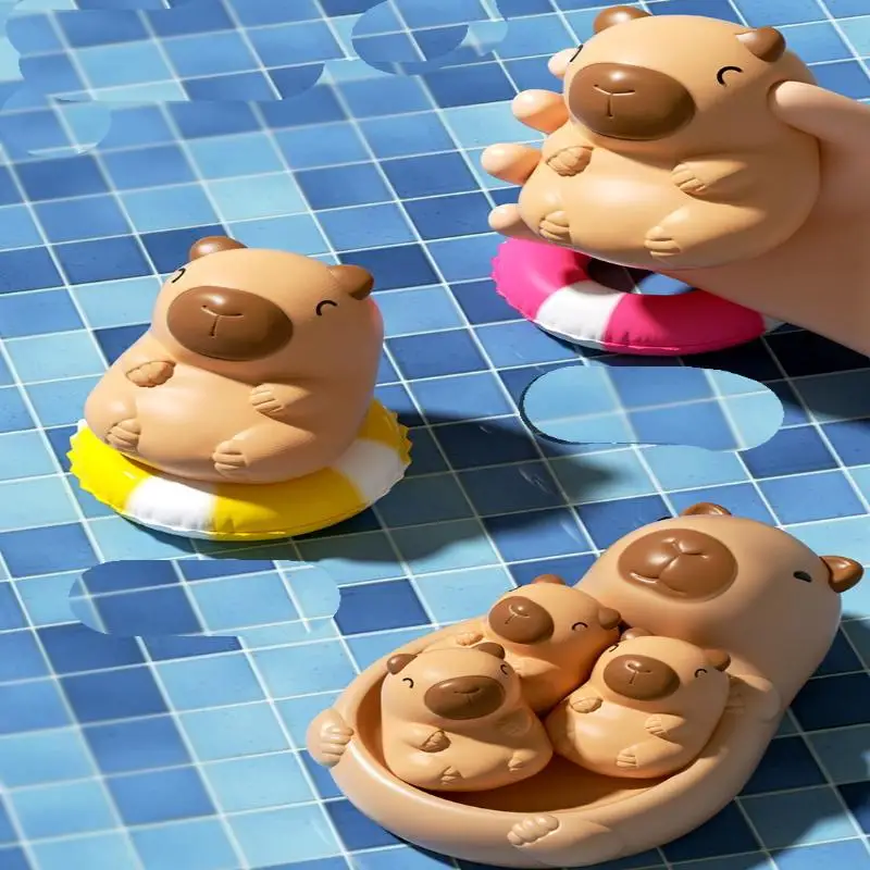 Beach Tub Toys, Interactive Floating Capybara & Seal Animal Set, Perfect for Pool and Bath Play