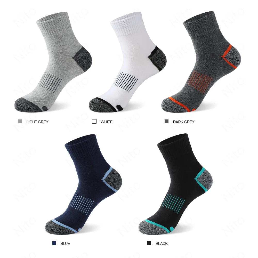 5 Pairs High Quality Lot Men's Socks Casual Breathable Run Sports Socks Male Cotton Socks Winter Black Socks Men Large size38-43