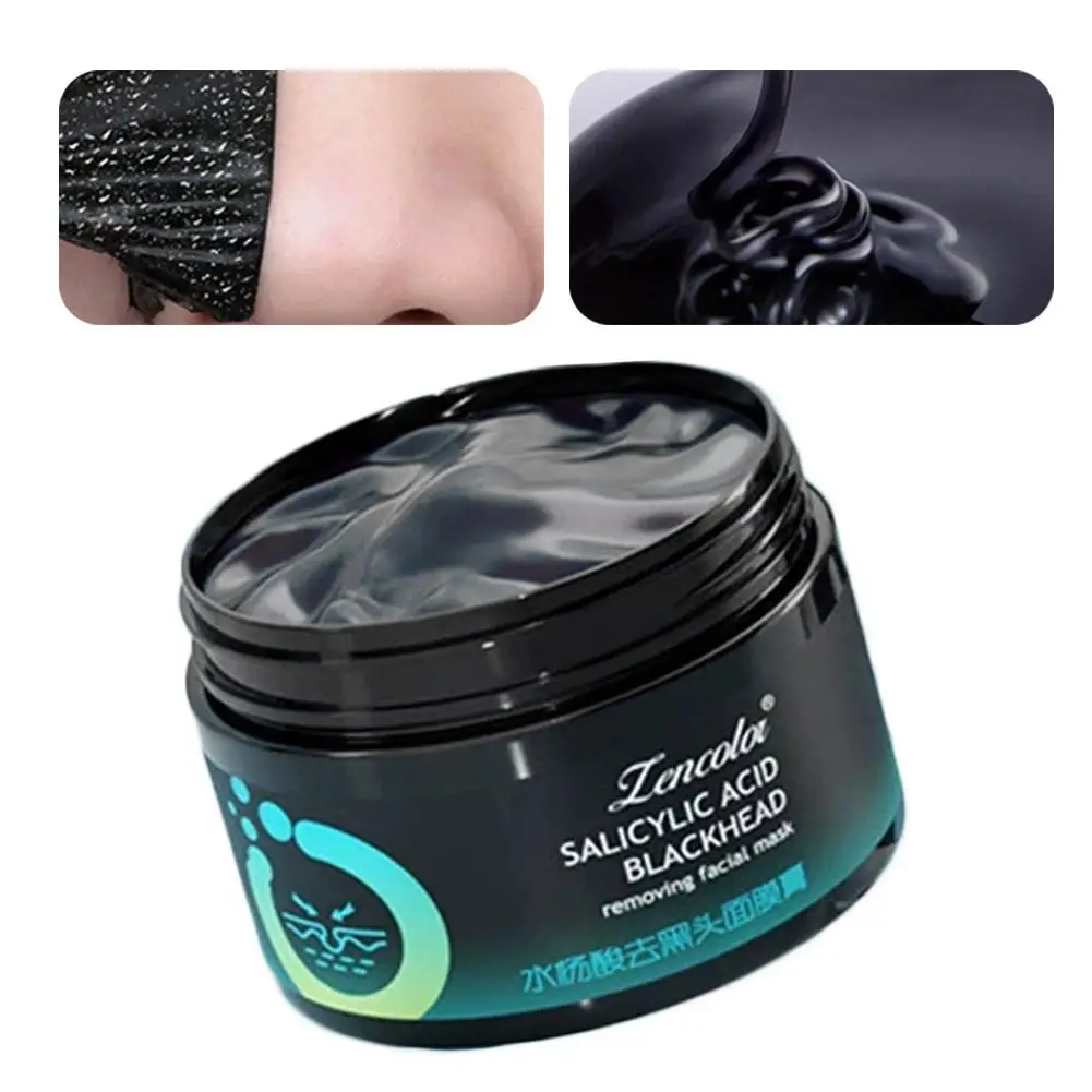 Blackhead Removal Mask Salicylic Acid Bamboo Charcoal Fiber Blackhead Remover Natural Skincare Pore Cleaner For Women, Men I6U8