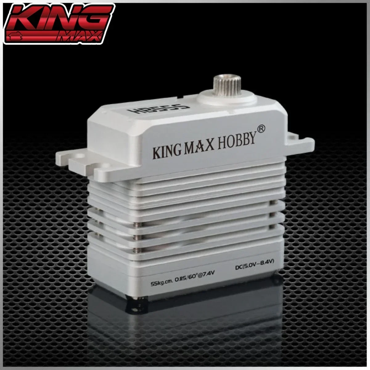 Kingmax HB55S 55KG Torque de puesto 80g Servo de motor sin escobillas digital estándar de alto rendimiento con engranajes de metal de casco de aluminio CNC