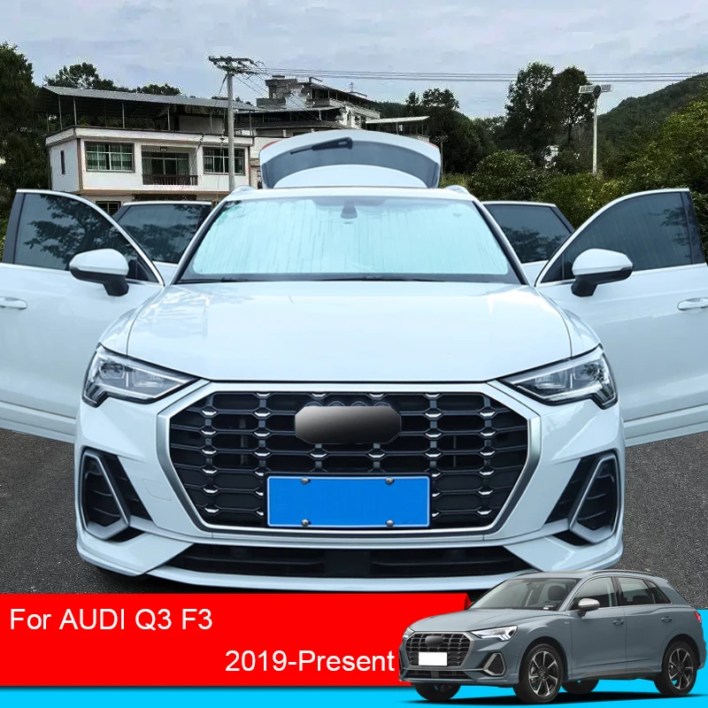 

For Audi Q3 F3 2019-2025 Car Sunshades UV Protection Cover Side Window Curtain Sun Shade Visor Windshield Mat Car Accessories