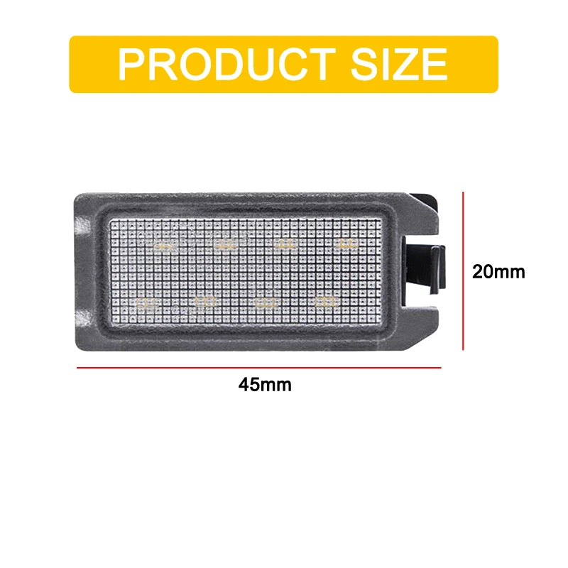 LED Number Plate Lamp For Jeep Grand Cherokee 2014-2020 Compass 2014-2017 Patriot 2014-2017 White License Plate Light Assembly