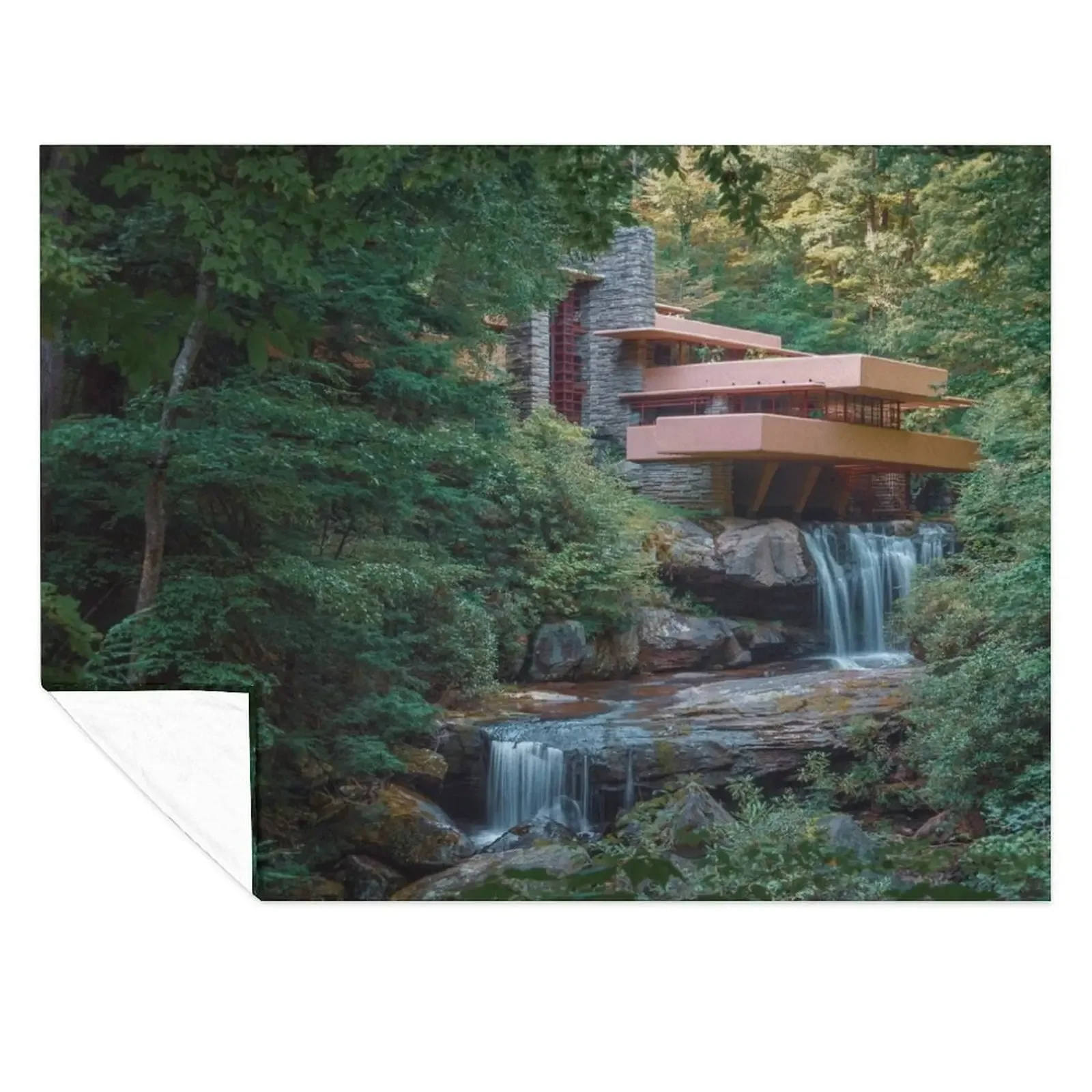 

Fallingwater Throw Blanket Decorative Sofa Sleeping Bag blankets and throws Thermal Blankets
