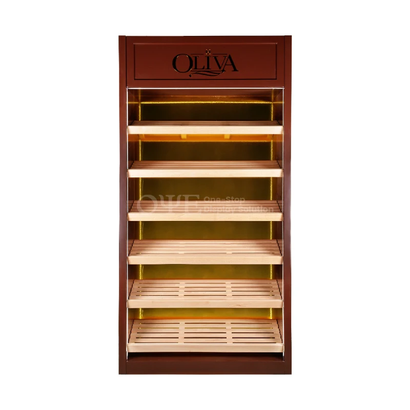 

custom.Hot Selling NEW Design Humidor Cigar Cabinet Solid Spanish Ceder Shelves Cigar Showcase Classical Humidor Cigar Box Cabin